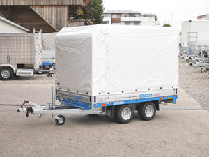 Barthau Anhänger Typ ET, 2000 bis 2700 kg, Tiefe Ladehöhe, mit Planengestell und Zubehör - Meier Anhänger AG