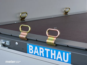 Remorque Barthau type ET, chargeur surélevé à un essieu, faible hauteur de chargement, avec accessoires