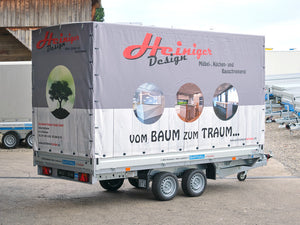 Barthau Anhänger Typ SP, 2000 bis 3500 kg, Verstärkt, mit Plane und Gestell - Meier Anhänger AG